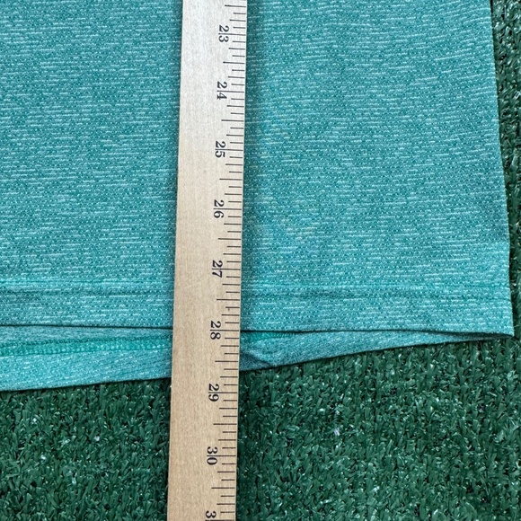 Nike Men's Shirt Size L Green Short Sleeve V Neck Performance Running Work Out - Picture 7 of 7